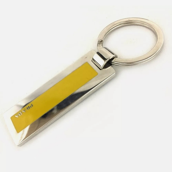 AUTHENTIC PRADA KEY RING TOP KEY HOLDER SILVERTONE/A1869 - Picture 10 of 11